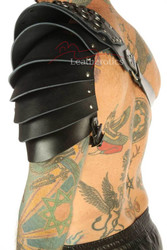 leather spaulders - side