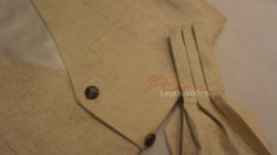 Men's Waistcoat off white Brocade