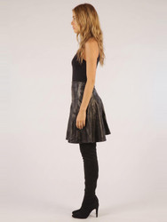 A Line Leather Skirt - Left