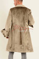 Mens velvet coat Victorian style for stage - back