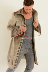 Mens Classic velvet frock coat - front