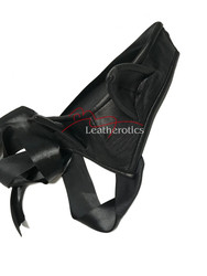 Black leather cat ears mask 1