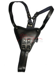 leather chastity belt - front