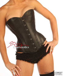 Black Leather Corset with leather lining