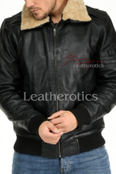 Leather Jacket With Fur Collar 5