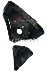 Men's leather jockstrap 3 with Detachable front Pouch