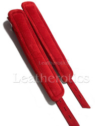 Red Suede Leather Arm Cuffs 7