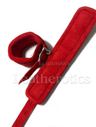 Red Suede Leather Arm Cuffs 3