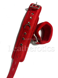Red Suede Leather Arm Cuffs 4