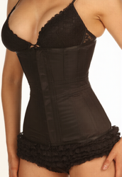 Black Tight lacing Underbust Corset
