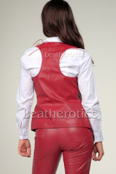 Red Leather WaistCoat 4