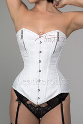 White Bridal Corset with zip