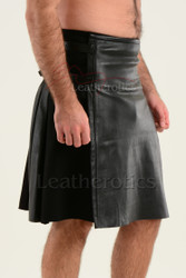Cowhide Leather Kilt - side view