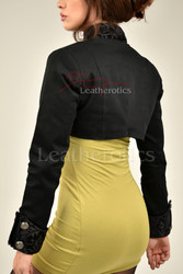 black bolero jacket back view