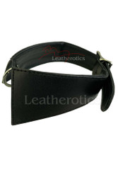 Leather BDSM Collar - black closed

