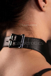 Leather BDSM Collar - back
