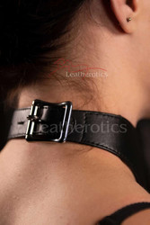 Leather BDSM Collar - back