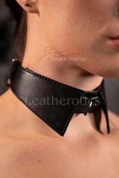 Leather BDSM Collar - front