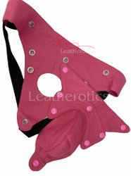 Pink Goat Leather Mens Jockstrap - Removable pouch