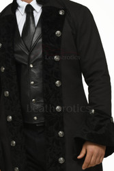 Black Cotton jacket - metal buttons