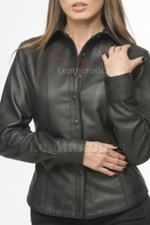 Black leather shirt