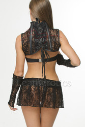 Leather Gloves with corset