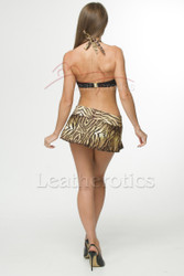 Bra Top With Skirt Tiger Print Set