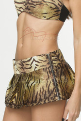 Bra Top With Skirt Tiger Print Set