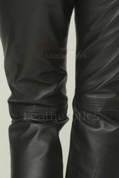 Close-up of soft genuine leather with smooth premium finish