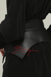 Adjustable Leather Waist Belt For Dresses