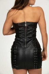 Mini Dress Strapless back view