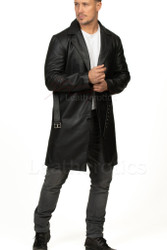Long Leather Mens Coat