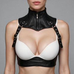 Genuine leather neck corset Harness Leatherotics