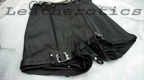 Mens Natural Leather Binder Chastity Shorts Knickers Bondage
