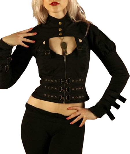 Black Gothic top - front view