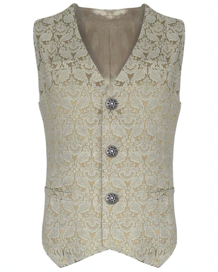 Men's Waistcoat Brocade front with metal buttons