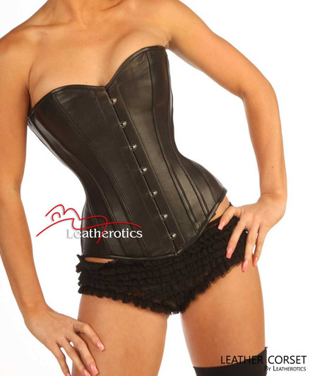 Black Leather Corset with leather lining