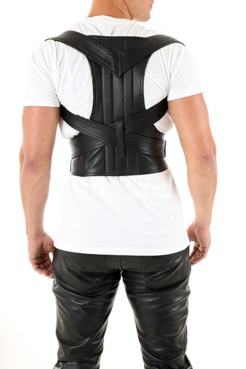 Mens Leather Posture spinal Support