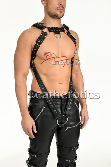 Leather body harness for men
Bondage harness for men