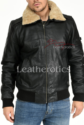 Leather Jacket With Fur Collar 8