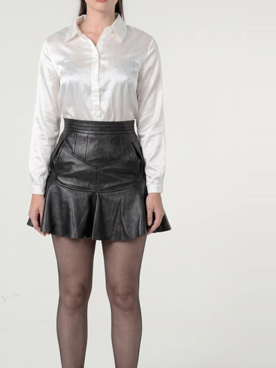 Leather Skirt Unique Design - Front