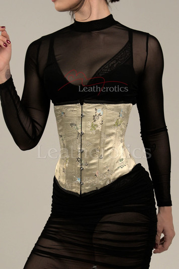 Under Bust Silk Floral Corset