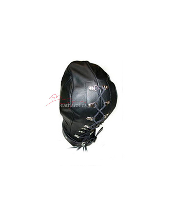 Soft Leather slave mask with open mouth