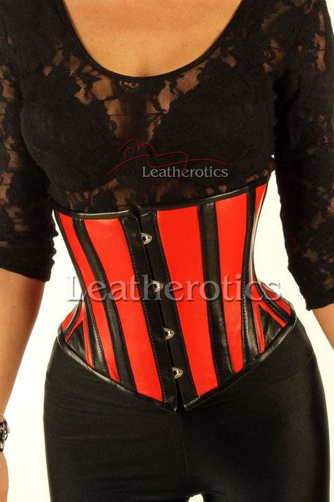 Under bust Leather Corset 1214rb - front