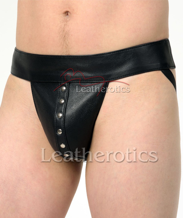 Leather Jockstrap 025 - front