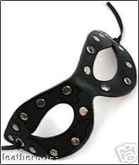 Real Leather Cat Eye Mask Hood