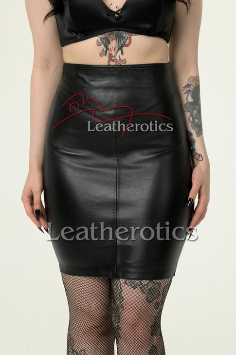 Leather Spanking Skirt - front