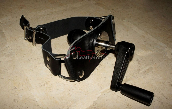 leather mouth gag - side