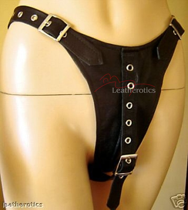 leather open crotch underwear