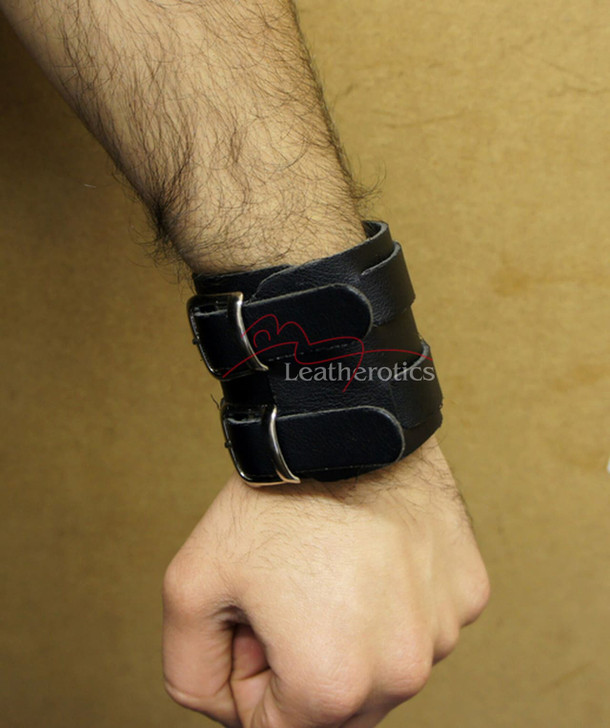 Real leather wristband